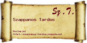 Szappanos Tardos névjegykártya